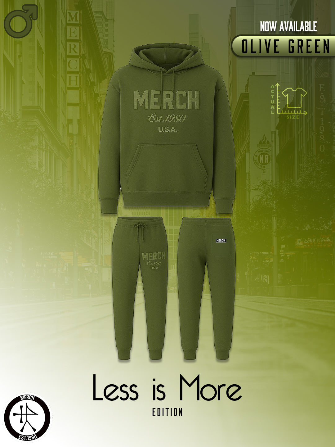 MERCH Less is More Men's Leisure Suit